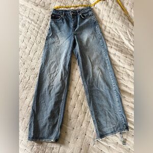 Women’s Na-kd blue wide low waist jeans